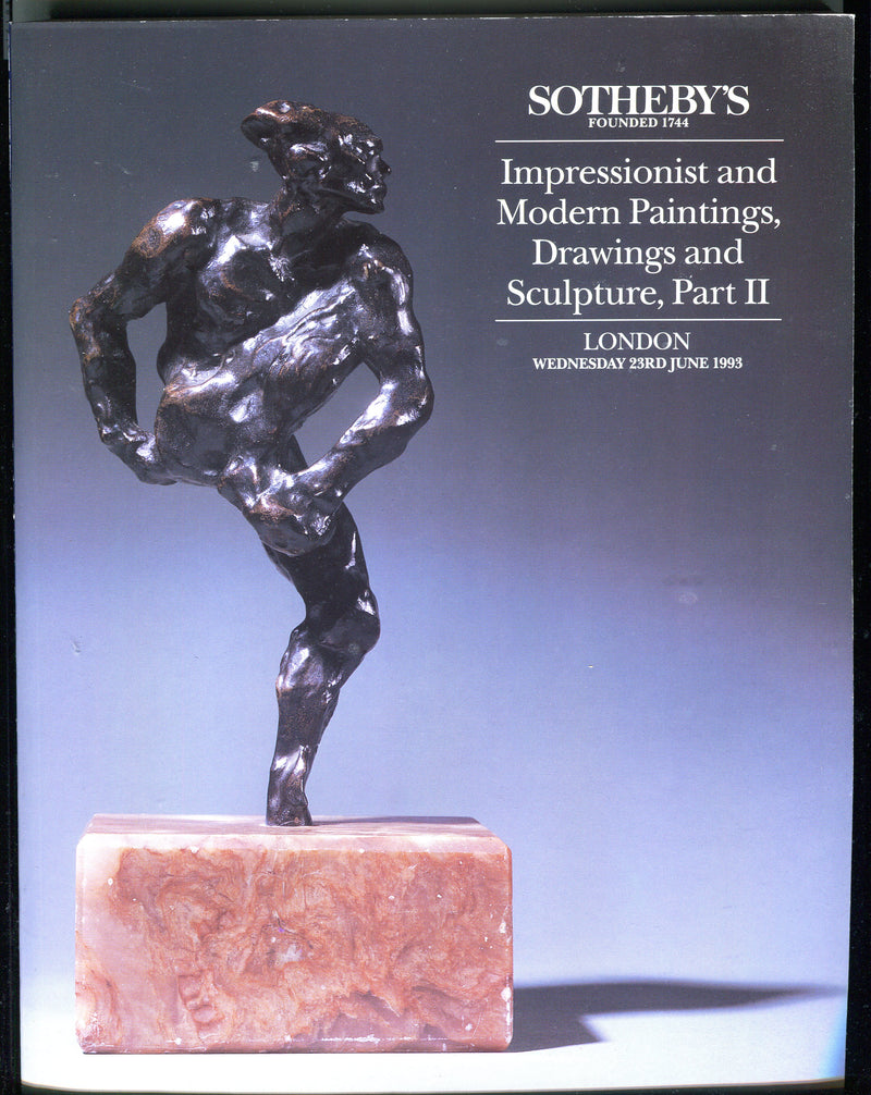 Sothebys Auction Catalog June 1993 Impressionist Modern Paintings Drawings   - TvMovieCards.com