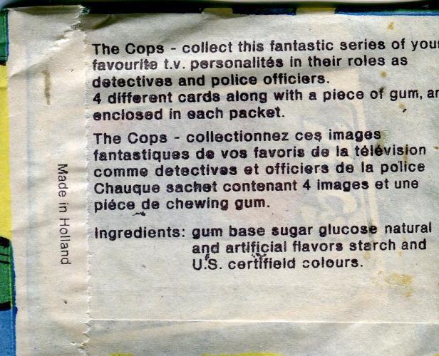 Cops Set - Monty Gum (1976) Series 2 Two Vintage Trading Card Box   - TvMovieCards.com