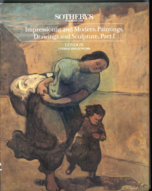 Sothebys Auction Catalog June 22 1993 Impressionist Modern Paintings Drawings   - TvMovieCards.com