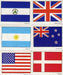 Flags of the United Nations Vintage Sticker Card Set 30 Sticker Cards Sunbeam   - TvMovieCards.com