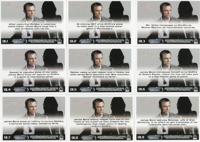 James Bond Complete Casino Royale Dangerous Liaisons Chase Card Set DL1 - DL9   - TvMovieCards.com