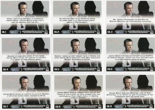 James Bond Complete Casino Royale Dangerous Liaisons Chase Card Set DL1 - DL9   - TvMovieCards.com