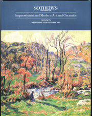 Sothebys Auction Catalog Oct 13 1993 Impressionist Modern Art & Ceramics   - TvMovieCards.com