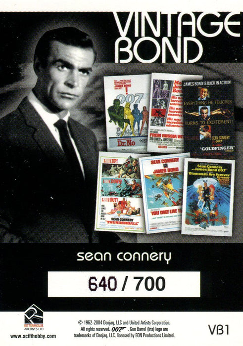 James Bond The Quotable James Bond Vintage Bond Chase Card VB1 #640/700   - TvMovieCards.com
