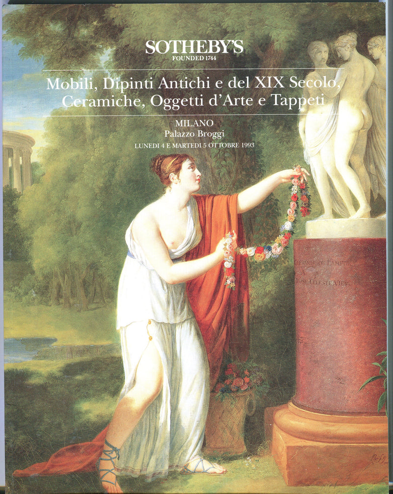 Sothebys Auction Catalog Oct 5 1993 Mobili Dipinti Antichie e del XIX Secolo   - TvMovieCards.com