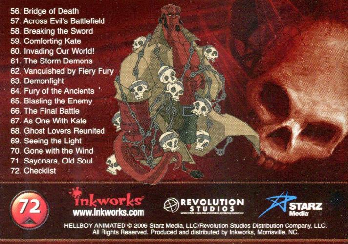 Hellboy Animated Sword of Storms Base Card Set 72 Cards Inkworks 2007 TvMovieCards.com Hellboy Animated Sword of Storms Base Card Set 72 Cards Inkworks 2007 TvMovieCards.com
