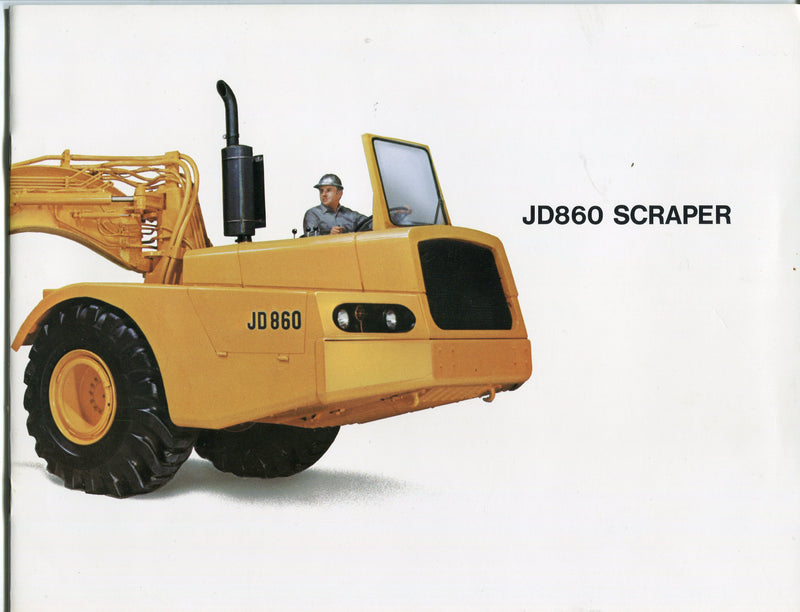 Vintage John Deere Glossy Dealer Brochure: JD860A Scraper, A-1767-69-10   - TvMovieCards.com