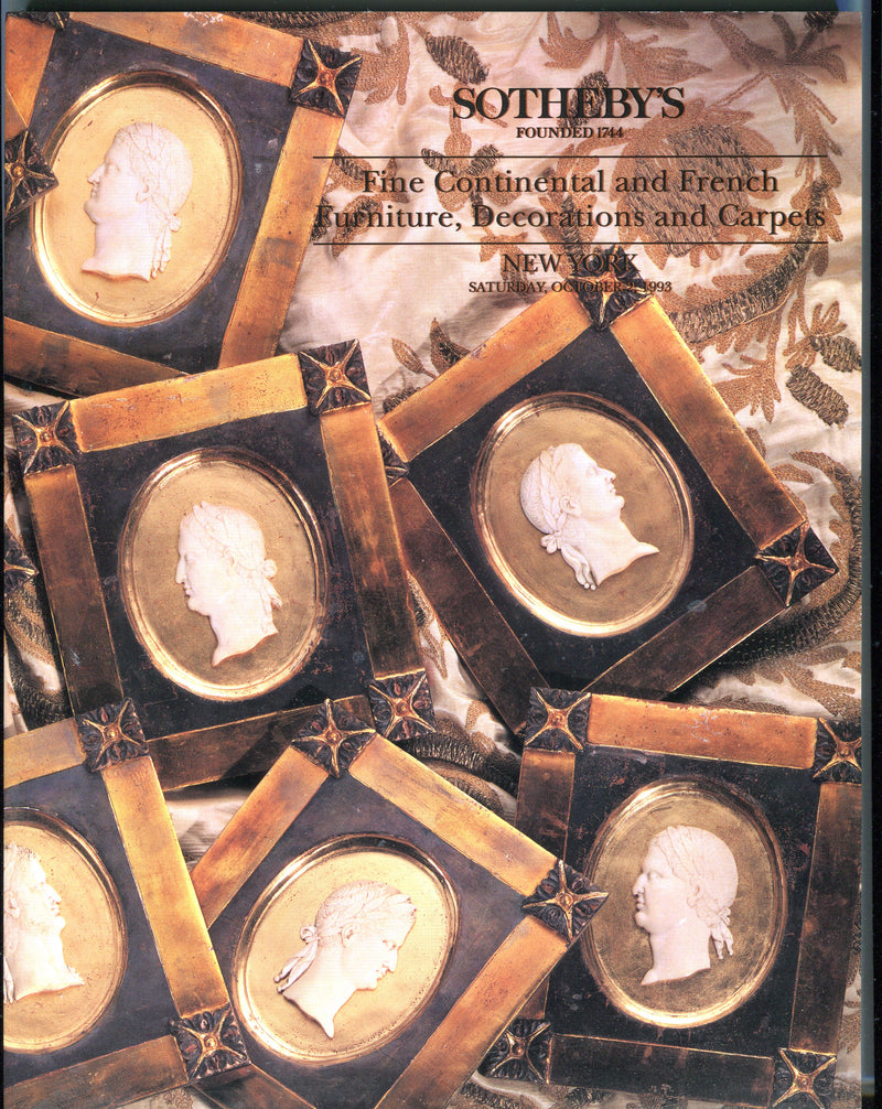 Sothebys Auction Catalog Oct 2 1993 Continental French Furniture Decorations   - TvMovieCards.com
