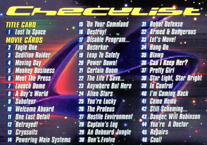 Lost In Space Movie Base Card Set 90 Cards Inkworks 1998   - TvMovieCards.com