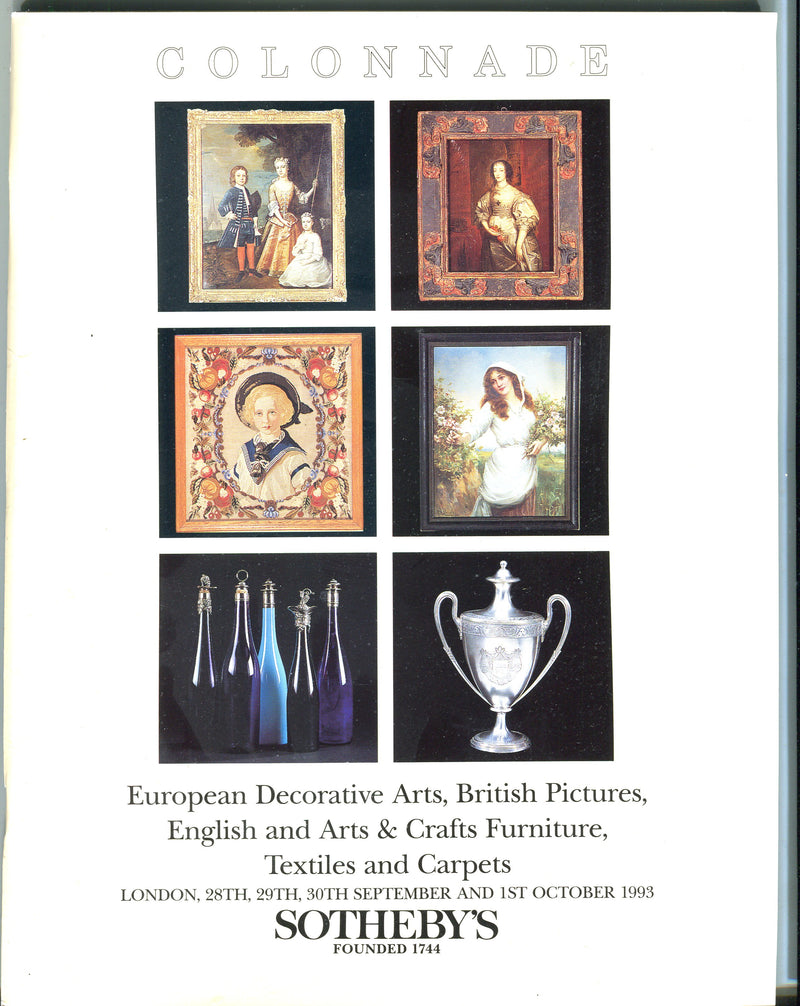 Sothebys Auction Catalog Oct 1 1993 European Decorative Arts, British Pictures   - TvMovieCards.com