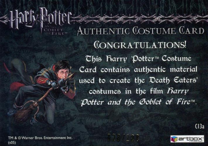 Harry Potter Goblet Fire Death Eaters Incentive Costume Card HP C13a #028/188   - TvMovieCards.com