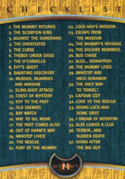 Mummy Returns Movie Base Card Set 81 Cards Inkworks 2001   - TvMovieCards.com