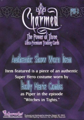 Charmed The Power of Three Piper Pieceworks Costume Card PW-3   - TvMovieCards.com