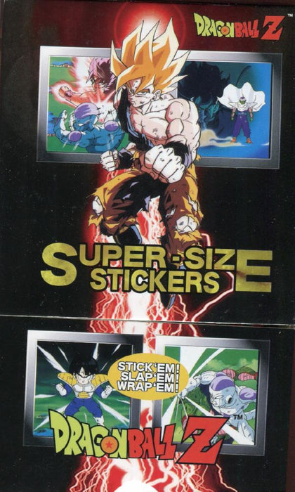 Dragon Ball Z Super-Size Stickers Card Box 24 Sealed Sticker Packs Artbox   - TvMovieCards.com