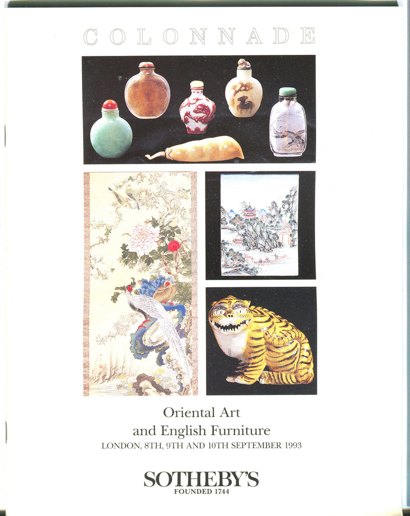 Sothebys Auction Catalog Sept 10 1993 Oriental Art & English Furniture   - TvMovieCards.com