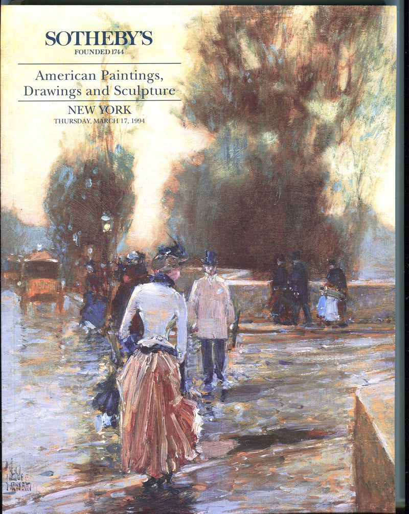 Sothebys Auction Catalog March 17 1994 American Paintings Drawings Sculpture   - TvMovieCards.com