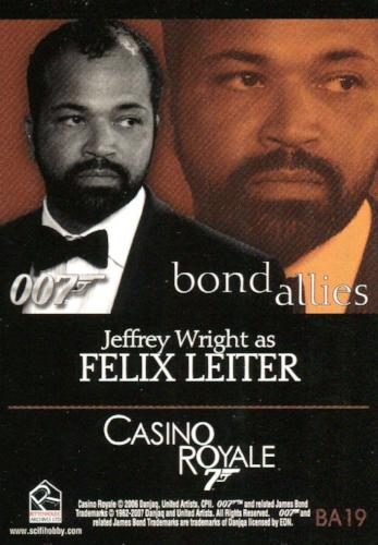 James Bond Complete Casino Royale Expansion Chase Card BA19   - TvMovieCards.com