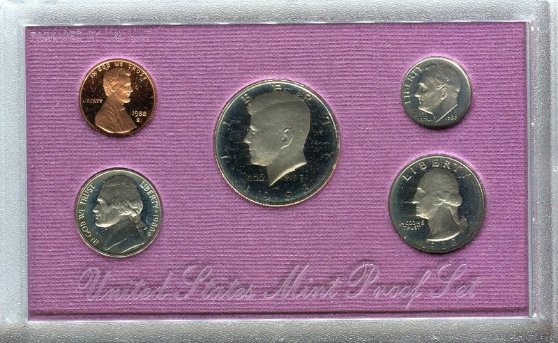 United States Mint Proof Coin Set 1988   - TvMovieCards.com
