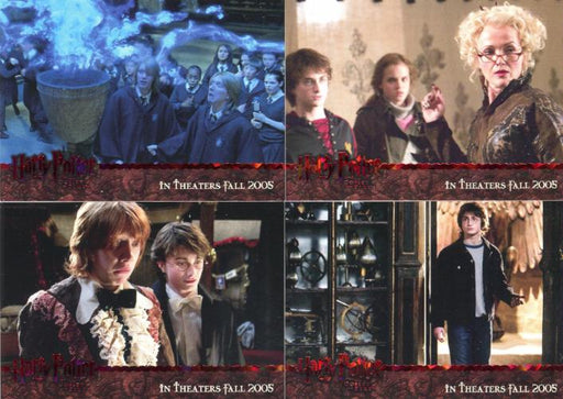 Harry Potter and the Goblet of Fire Red Foil Promo Card Set 4 Cards   - TvMovieCards.com