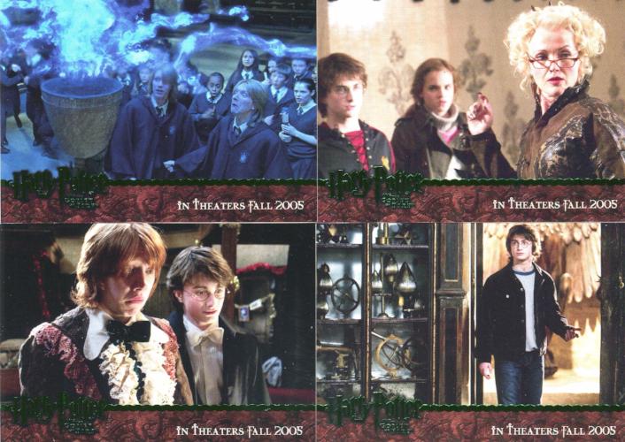 Harry Potter and the Goblet of Fire Green Foil Promo Card Set 4 Cards   - TvMovieCards.com
