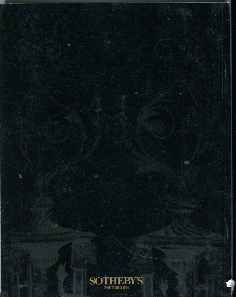 Sothebys Auction Catalog Jan 22 1994 Important English Furniture & Decorations   - TvMovieCards.com