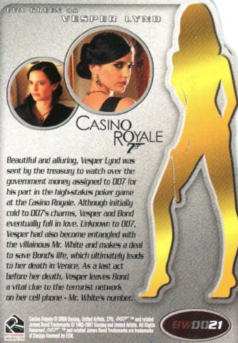 James Bond Complete Casino Royale Expansion Chase Card BW0021   - TvMovieCards.com