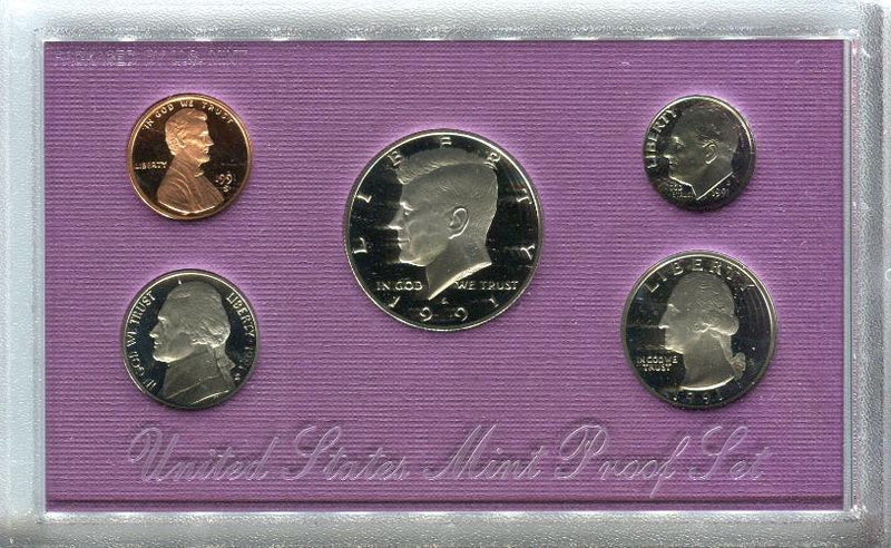 United States Mint Proof Coin Set 1991   - TvMovieCards.com