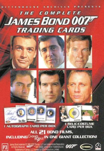 James Bond Complete James Bond Promo Card P3   - TvMovieCards.com