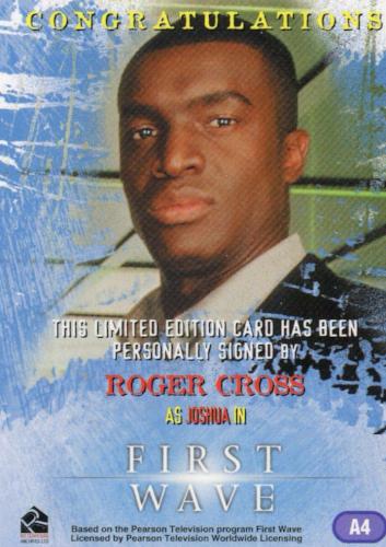 First Wave Roger Cross as Joshua Autograph Card A4   - TvMovieCards.com