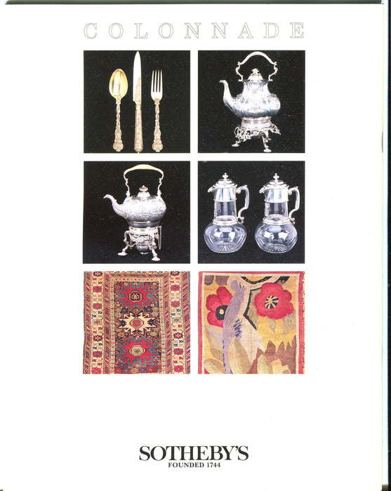 Sothebys Auction Catalog Dec 16 & 17 1993 Silver, Carpets and English Furniture   - TvMovieCards.com