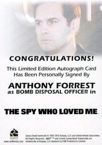 James Bond Archives Final Edition 2017 Anthony Forrest Autograph Card   - TvMovieCards.com