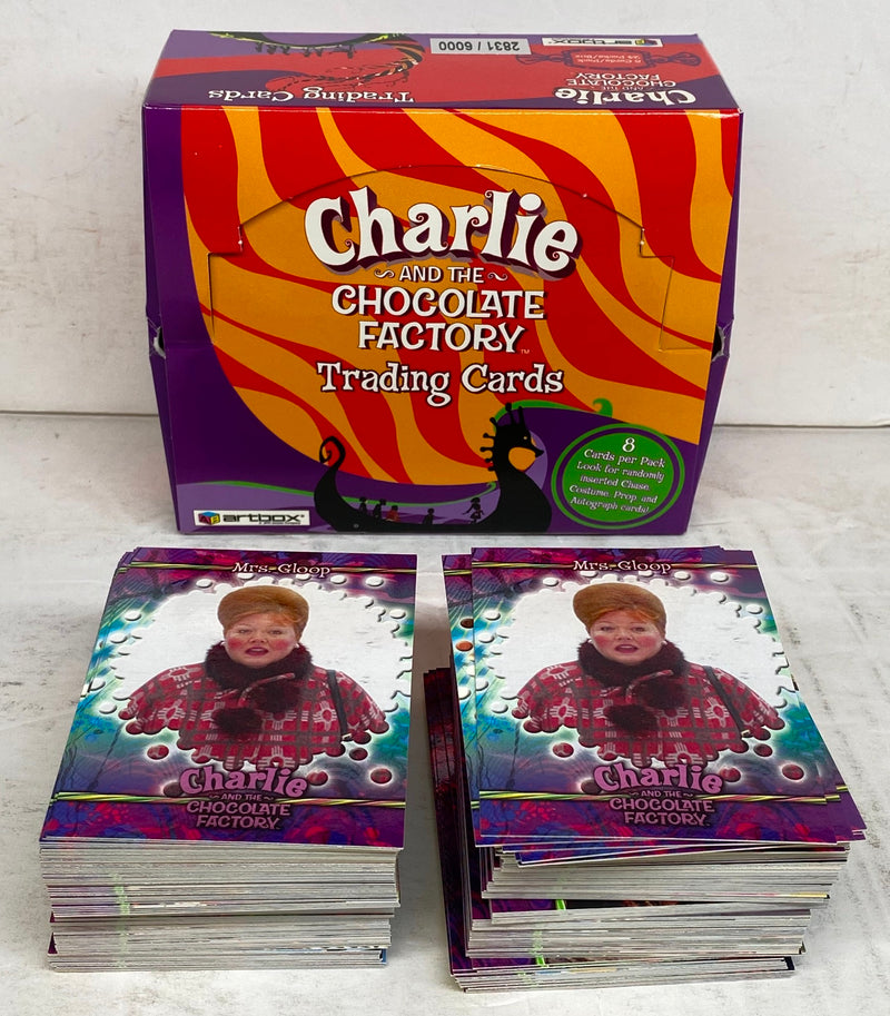 Charlie & Chocolate Factory Trading Card Box Opened with 150 Assorted Base Cards   - TvMovieCards.com
