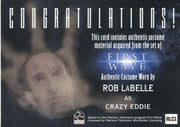 First Wave Rob LaBelle as Crazy Eddie Costume Card RLC1   - TvMovieCards.com
