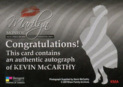 Marilyn Monroe Shaw Family Archive Kevin McCarthy Autograph Card KMA   - TvMovieCards.com