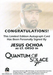 James Bond Archives Final Edition 2017 Jesus Ochoa Autograph Card   - TvMovieCards.com