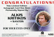 James Bond in Motion 2008 Alkis Kritikos as Santos Autograph Card A88   - TvMovieCards.com