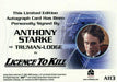 James Bond in Motion 2008 Album Exclusive Anthony Starke Autograph Card A113   - TvMovieCards.com