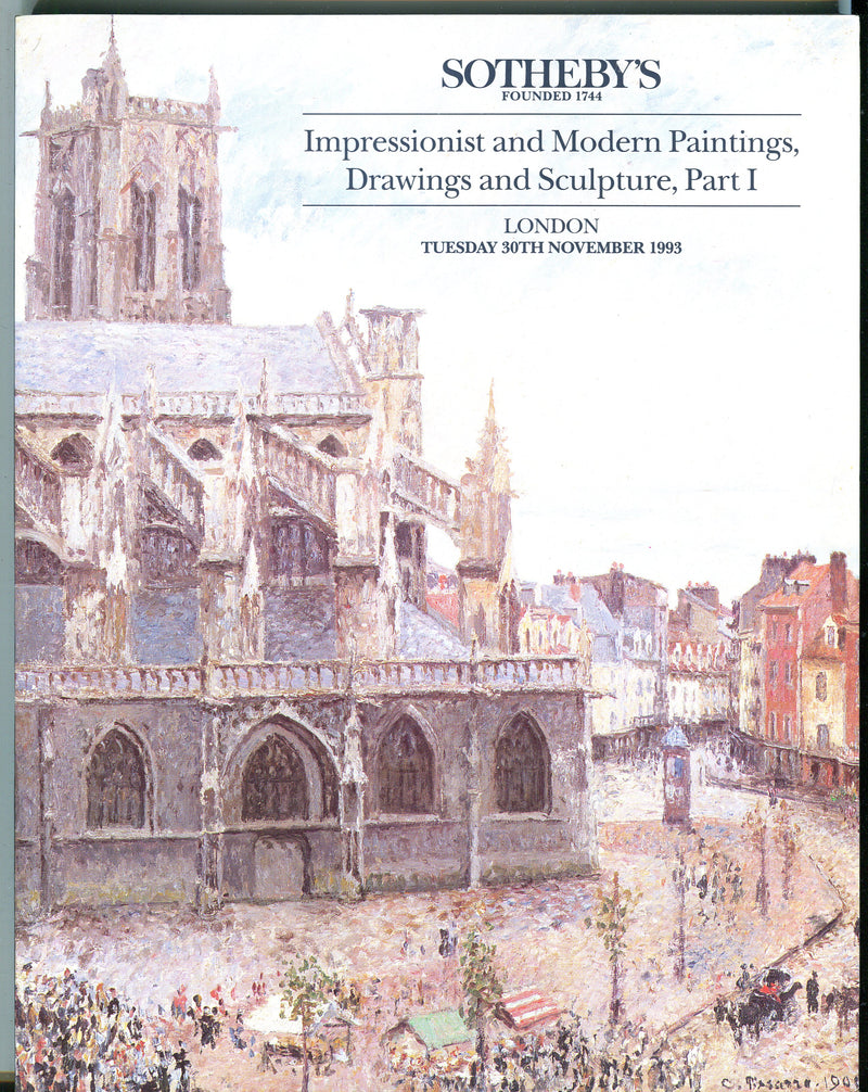 Sothebys Auction Catalog Nov 30 1993 Impressionist Modern Paintings Part I   - TvMovieCards.com