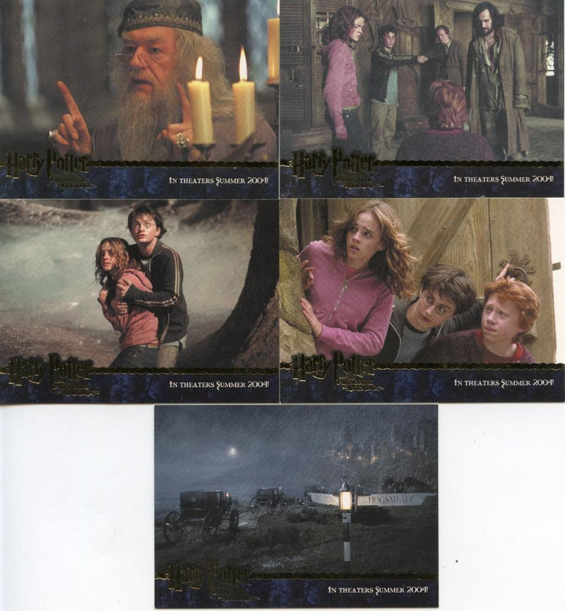 Harry Potter and the Prisoner of Azkaban Gold Foil Promo Card Set 5 Cards   - TvMovieCards.com