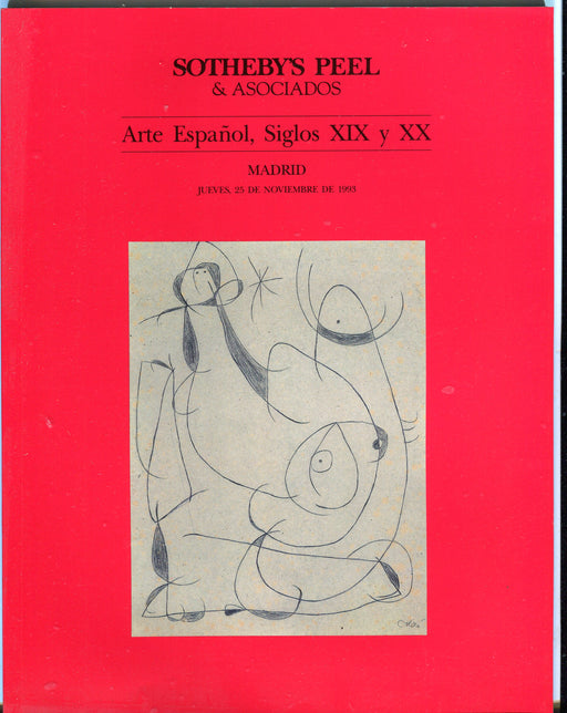 Sothebys Auction Catalog Nov 25 1993 Arte Espanol, Siglos XIX y XX   - TvMovieCards.com