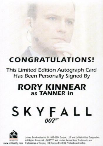 James Bond Archives Final Edition 2017 Rory Kinnear Autograph Card   - TvMovieCards.com
