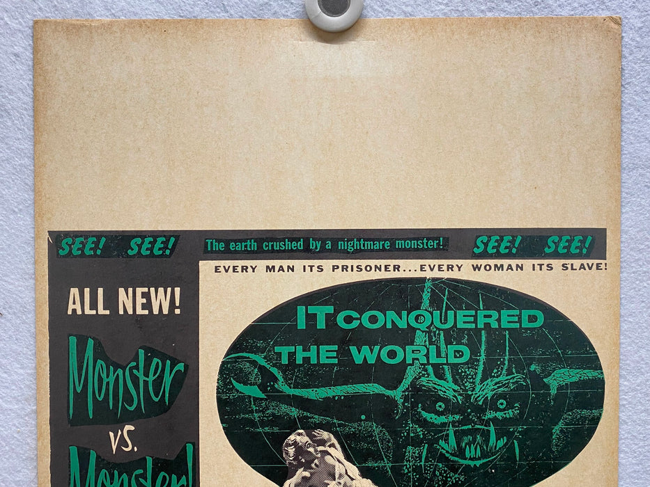 1956 It Conquered the World/The She-Creature Combo Window Card 14 x 22 Poster   - TvMovieCards.com