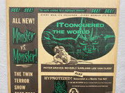 1956 It Conquered the World/The She-Creature Combo Window Card 14 x 22 Poster   - TvMovieCards.com