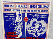 I Was A Teenage Frankenstein / Blood of Dracula Combo Window Card 14 x 22 Poster   - TvMovieCards.com