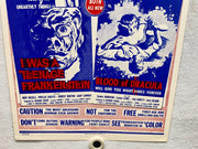 I Was A Teenage Frankenstein / Blood of Dracula Combo Window Card 14 x 22 Poster   - TvMovieCards.com