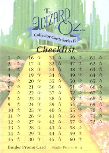 Wizard of Oz Series 2 by Breygent Base Card Set 72 Cards   - TvMovieCards.com