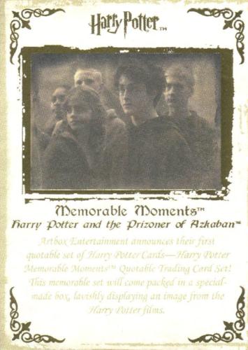 Harry Potter Memorable Moments Gold Foil Promo Card Promo 3   - TvMovieCards.com