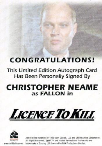 James Bond Archives Final Edition 2017 Christopher Neame Autograph Card   - TvMovieCards.com