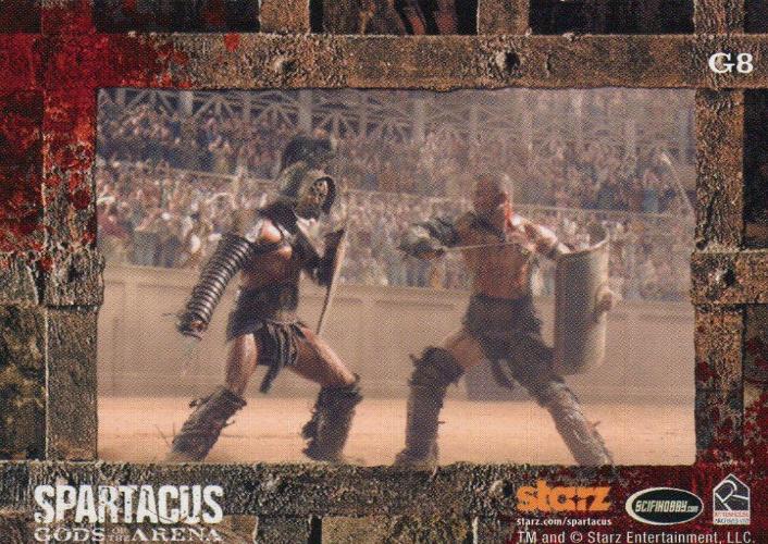 Spartacus Premium Packs Gladiators in Action Chase Card G8   - TvMovieCards.com