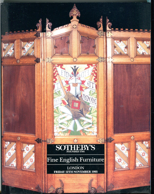 Sothebys Auction Catalog Nov 12 1993 Fine English Furniture   - TvMovieCards.com